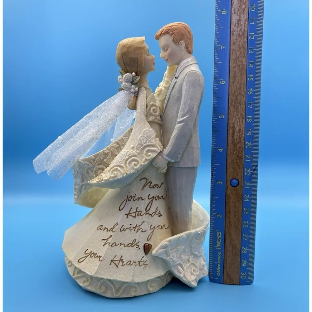 Vintage 2006 Foundations Enesco Wedding Couple‎ Karen Hahn Design Cake Topper 8